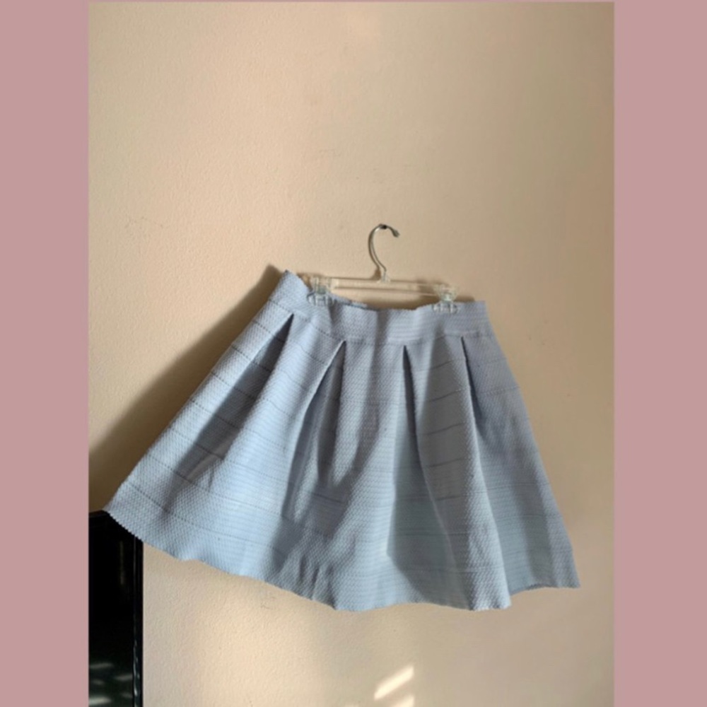 Baby Blue Pleated Skirt